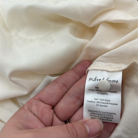 For Love &Lemons Cleo Mini Dress in Ivory Size X-Large NWT - Picture 10 of 10